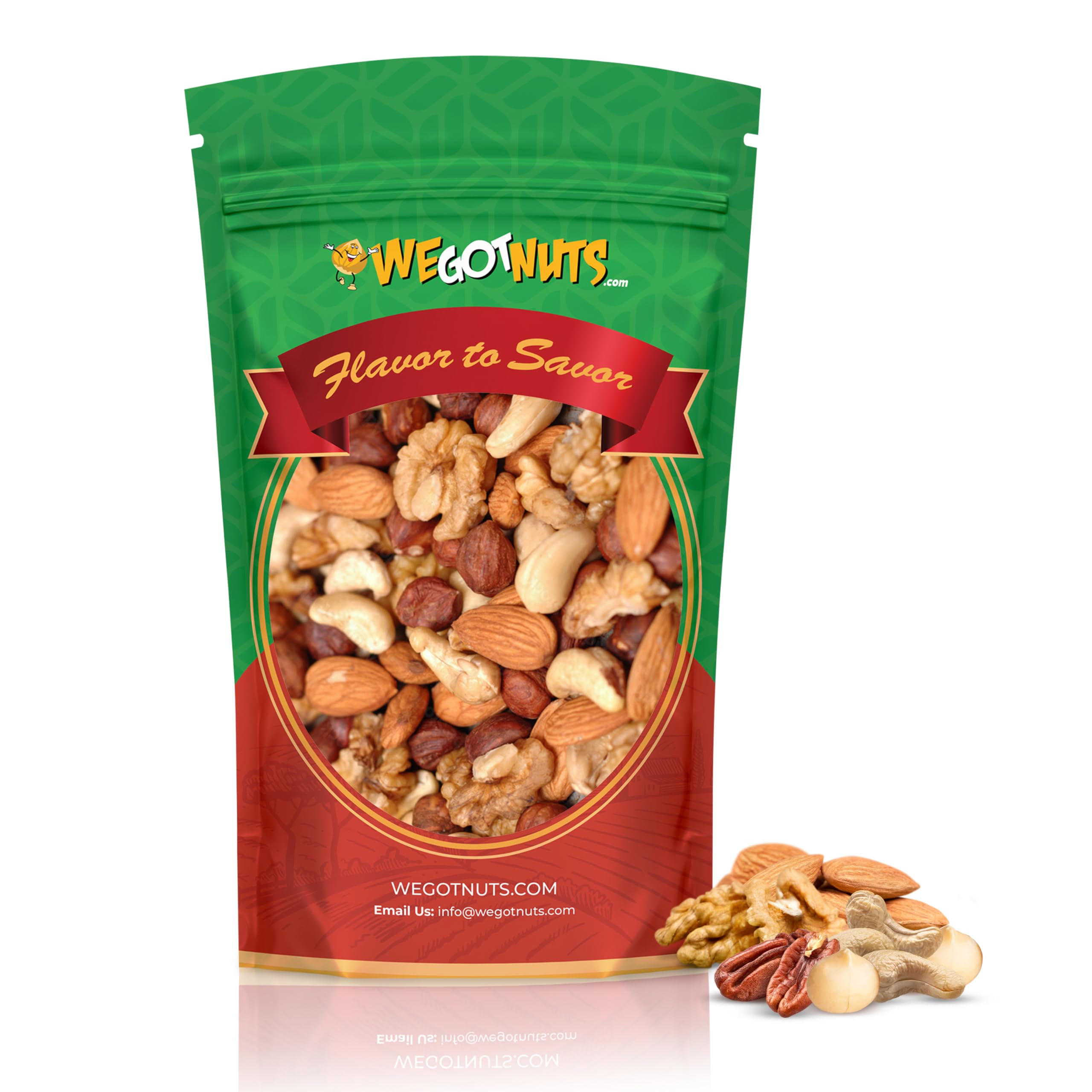 Raw Deluxe Unsalted Mixed Nuts- Premium Quality Kosher Mixed Nuts Snack by We Got Nuts- Natural Rich Flavor Cashews, Walnuts, Almonds, Pecans, Macadamia Nuts & More- Packed in A Resealable Bag- 3 lbs