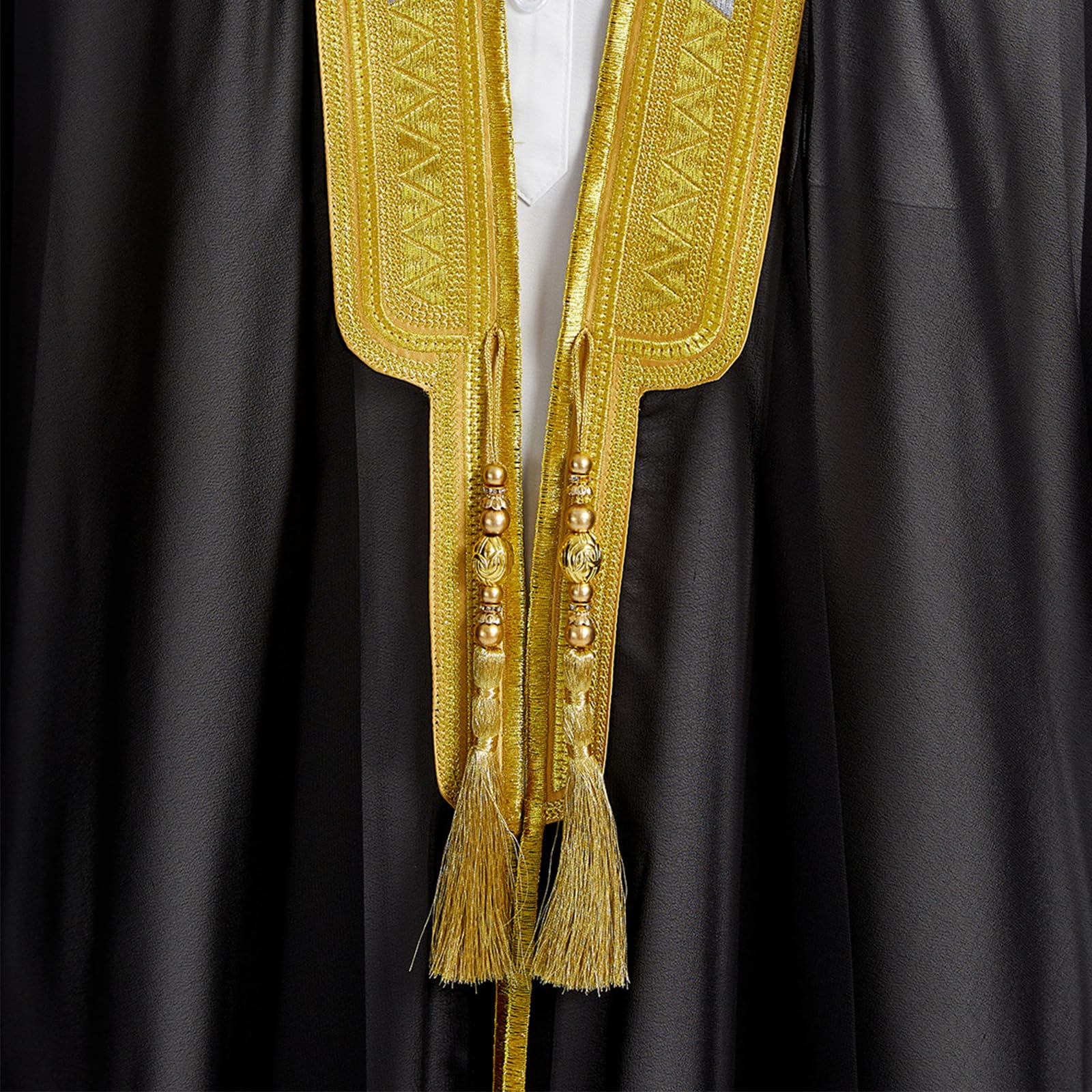 zhxinashu Vestito Musulmano Uomo - Cardigan Aperto a Maniche Lunghe, Abito Musulmano in Chiffon Stampato per Uomo, Caftano Uomo e Informale Retro