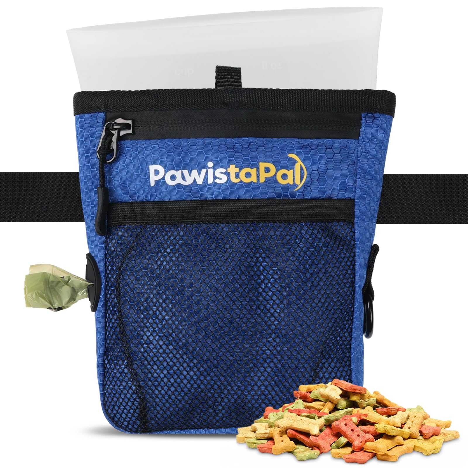 Dog Treat Pouch for Pet Training, One-Hand Magnetic Closure, Hands-Free Treat Bag with Silicone Liner, No Mess No Smell