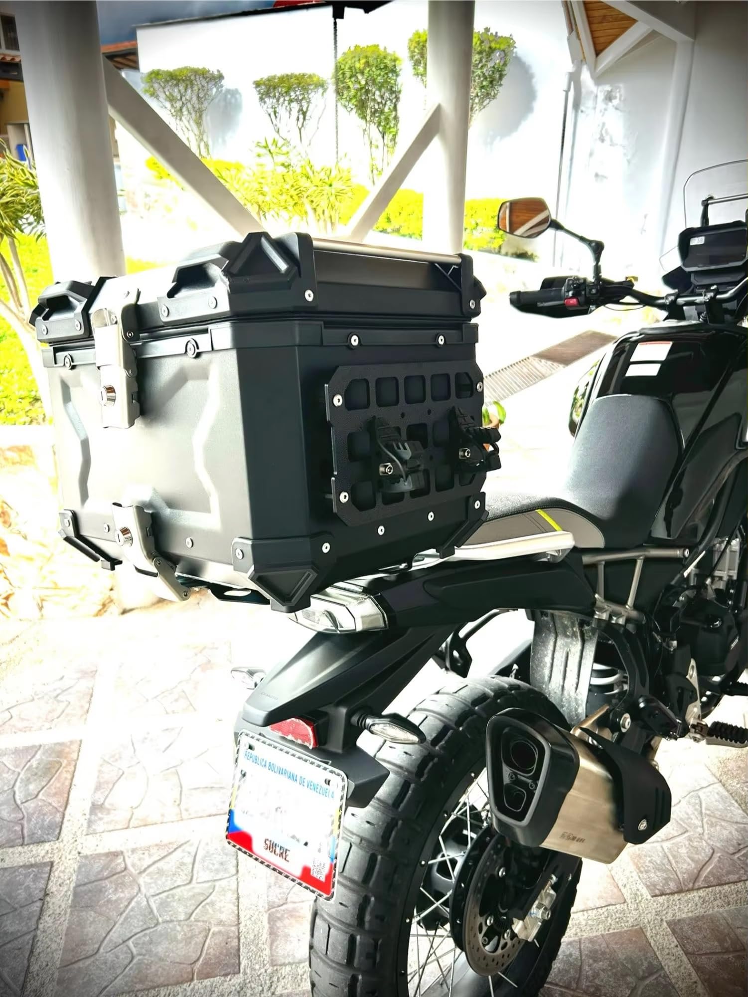 Sac à Outils Moto Organiseur De Coffre Latéral Universel Rangement Modulaire Panneau Molle Moto pour Rangement De Coffre Alliage D'aluminium Étanche Tactique Sacoches de Moto(2pcs Aluminum)