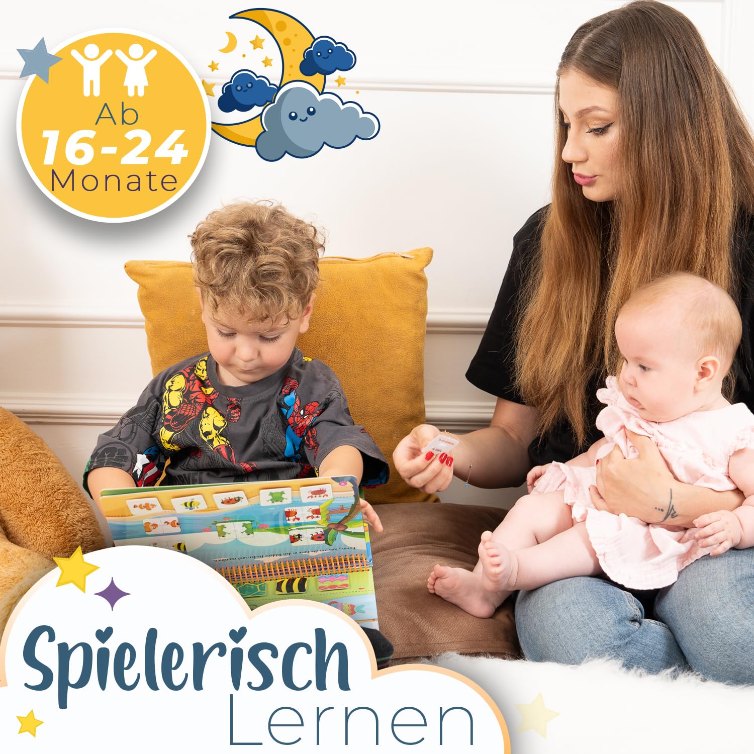 Ska Kids Klett Aktivitätsbuch ab 16-24 Monate – Montessori Mitmachbuch | Quiet Book & Busy Book | Beschäftigung Autofahrt & Flugzeug | fördert Feinmotorik, Sprache, Konzentration