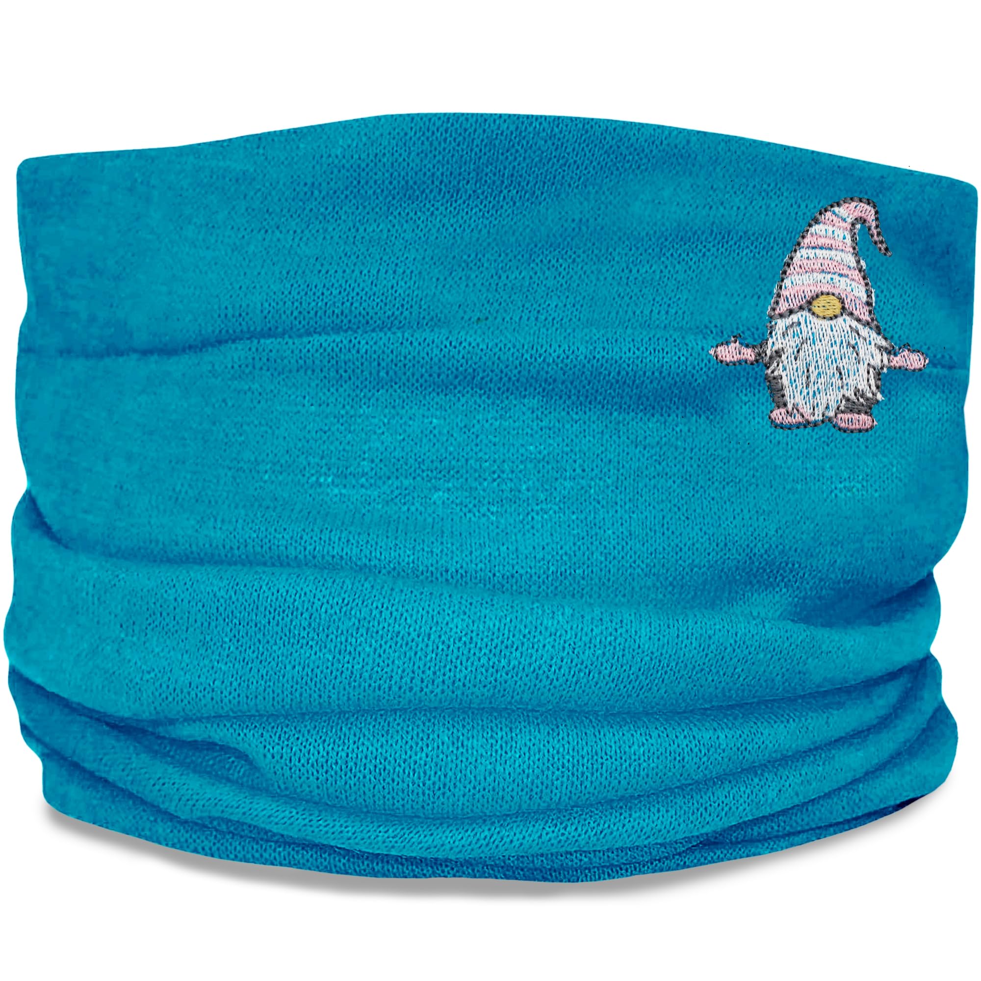 TeddyT's Women's Super Soft Fine Knit Gonk Turquoise Snood Scarf