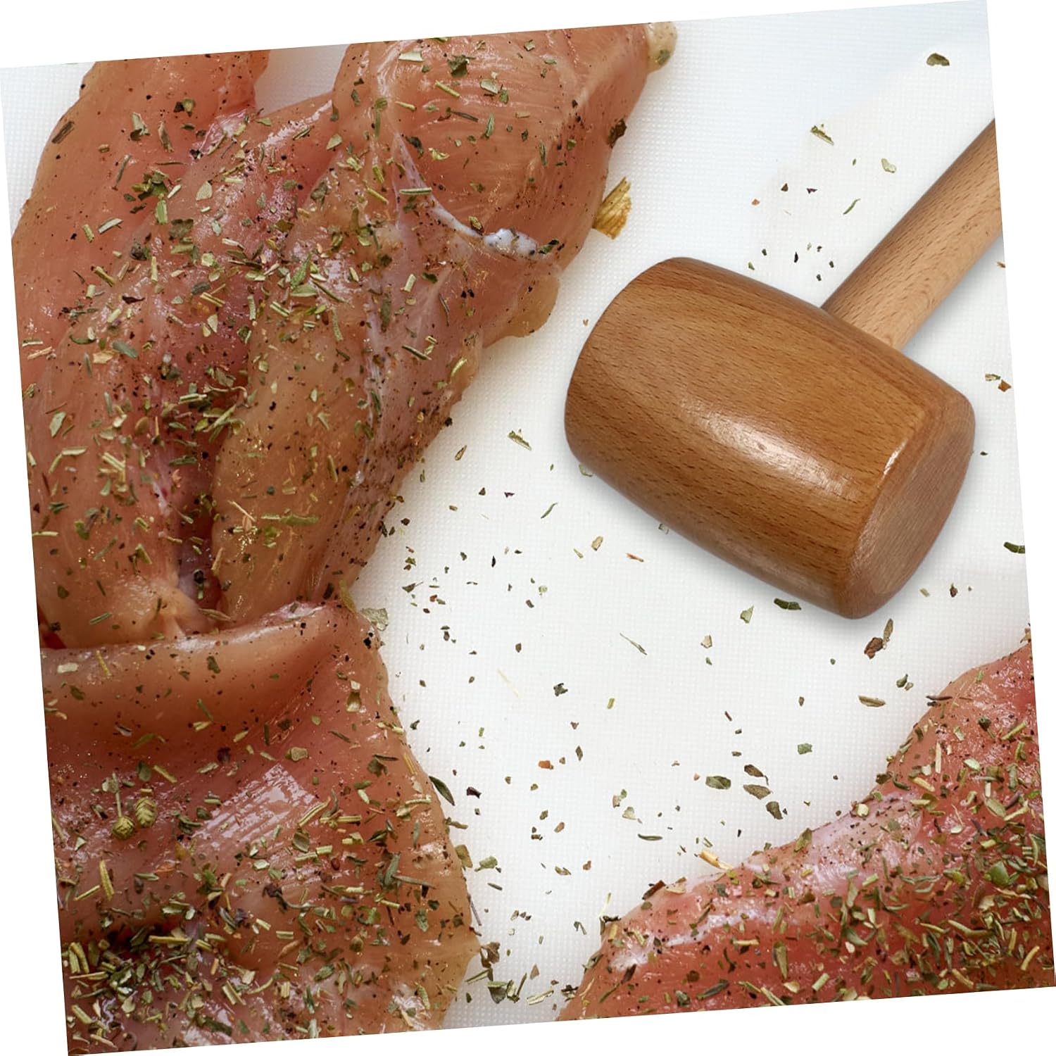 OUNONA 2pcs Wooden Crab Mallets Natural Hardwood Seafood Hammer Cooking Crab Lobster Pounding Tool