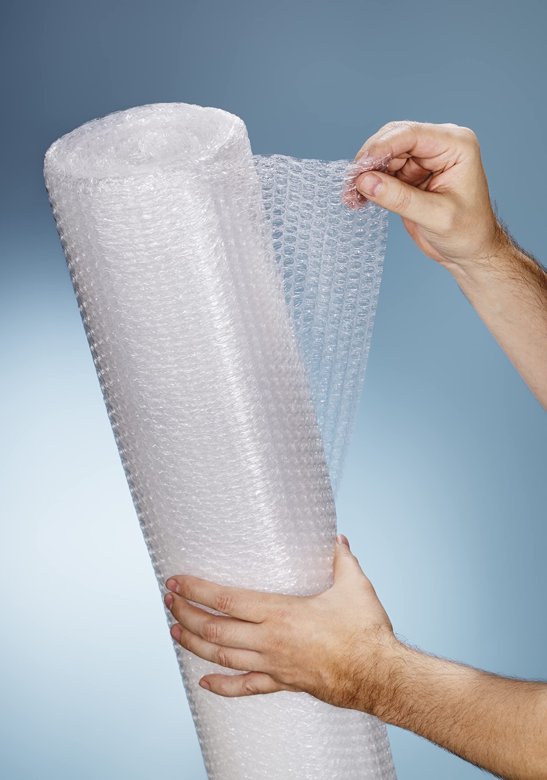 2 Rollen Luftpolsterfolie 50cm x 100m (100m2) Polsterfolie Blasenfolie Knallfolie - Stärke 50my - Verpackungsfolie + Trimmesser