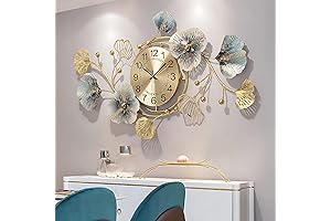 Elegant Silent Wall Clock: A Nature-Inspired Masterpiece for Your Walls