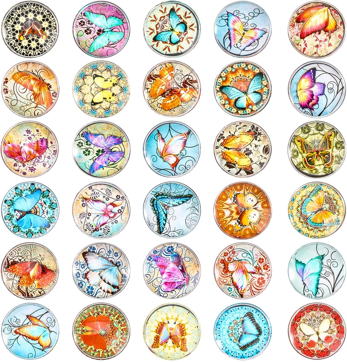 30 Pieces Glass 55 OFF Refrigerator Stick Cute Fridge Butterfly