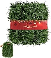 candyfouse 20FT Artificial Christmas Green Garland - Flexible Twist Vine Greenery for Indoor Outdoor Wedding Party Home Decor