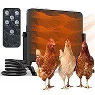 Chicken Coop Heater, Magicfly Smart 200W Chicken Heater with Adjustable Temp and 12H Timer, Chicken Heater for Coop, Reinforced Power Cord and Protective Cover, Coop Heater for Winter