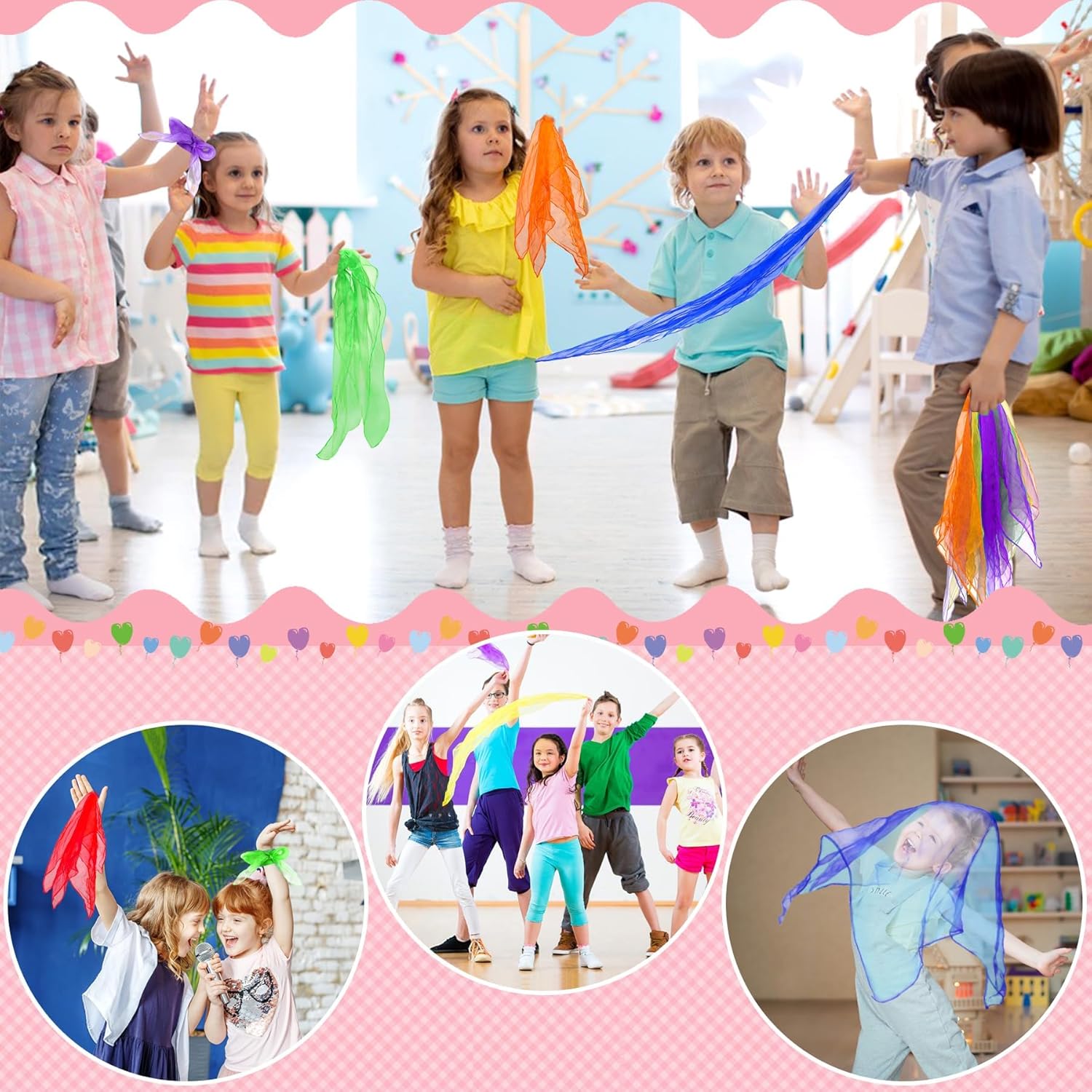 Augshy 60 Pcs Egg Shaker Musical Instruments for Kids, 36 Packs Maracas Eggs with 24 Packs Dance Scarves for Kids Music Learning Birthday Gifts Christmas Easter Party Favors