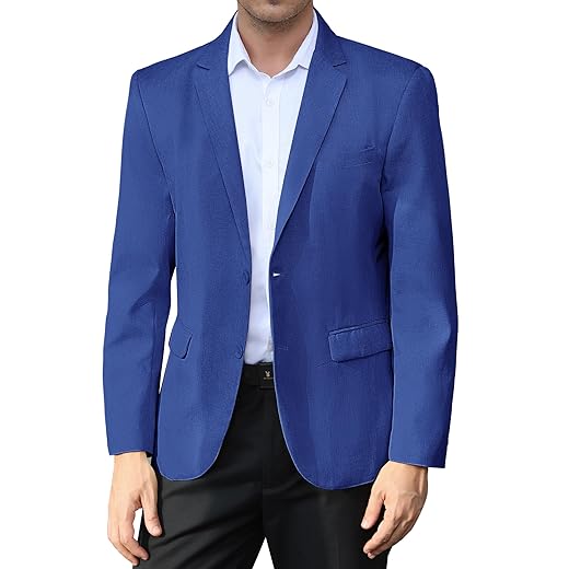 Packable Linen-Blend Travel Blazer Jacket