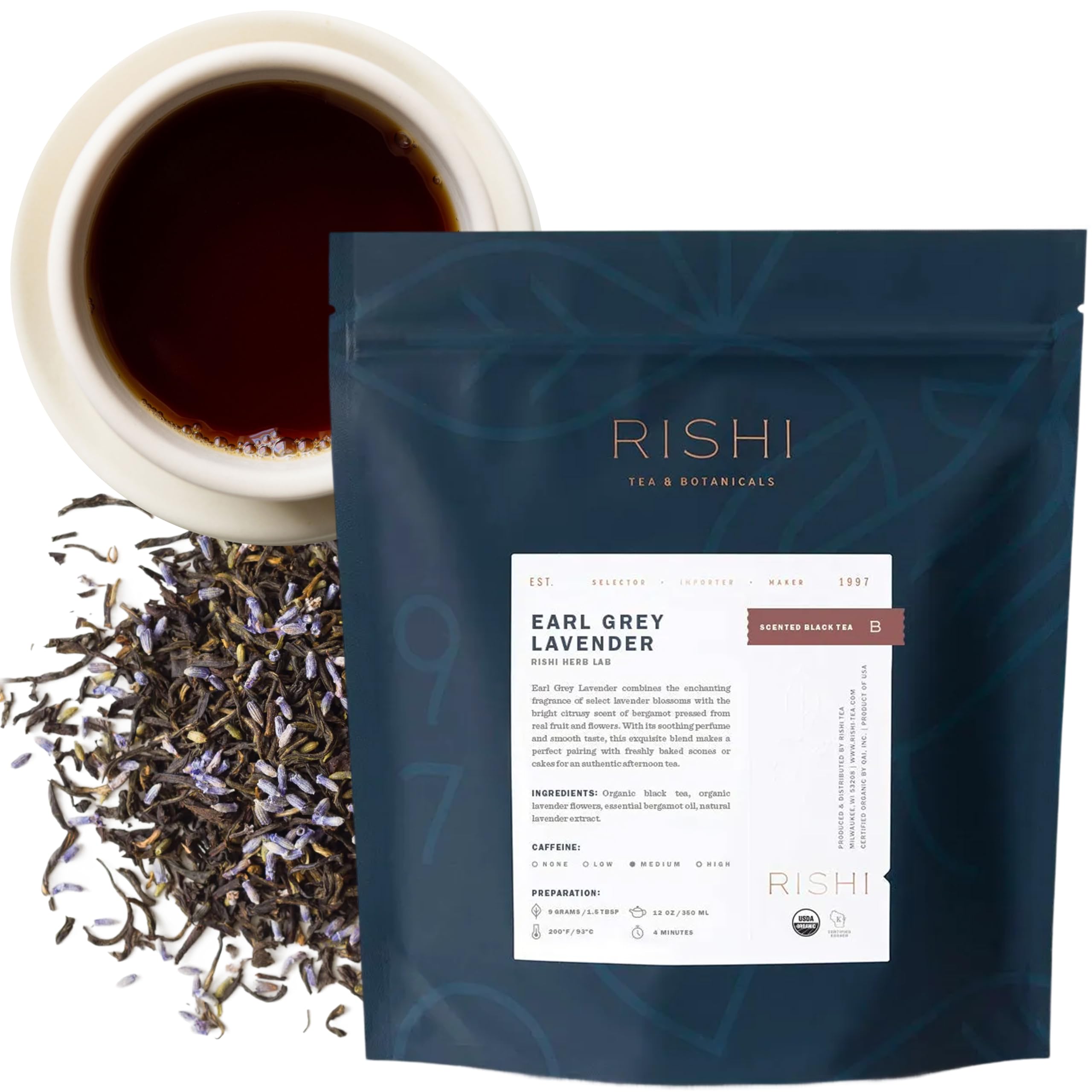 Rishi Tea Organic Earl Grey Lavender, 1 Pound