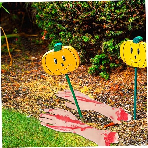 Miniatura 9 de NOLITOY Recuerdos de fiesta para adultos, 1 par de prótesis de mano protésica de Halloween, manos espeluznantes, accesorios de Halloween para casa