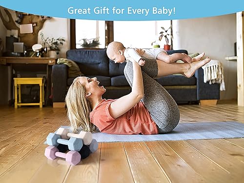 Miniatura 6 de Juguete de mancuernas para bebé, juguete de dentición de sonajero para niños, juguete sensorial duradero y seguro, ejercicio de entrenamiento y