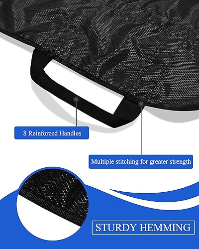 Miniatura 4 de SPRING SEAON Almohadilla de cama de posicionamiento con 8 asas reforzadas, hoja de transferencia lavable y reutilizable de 46.5 x 38.5 pulgadas para