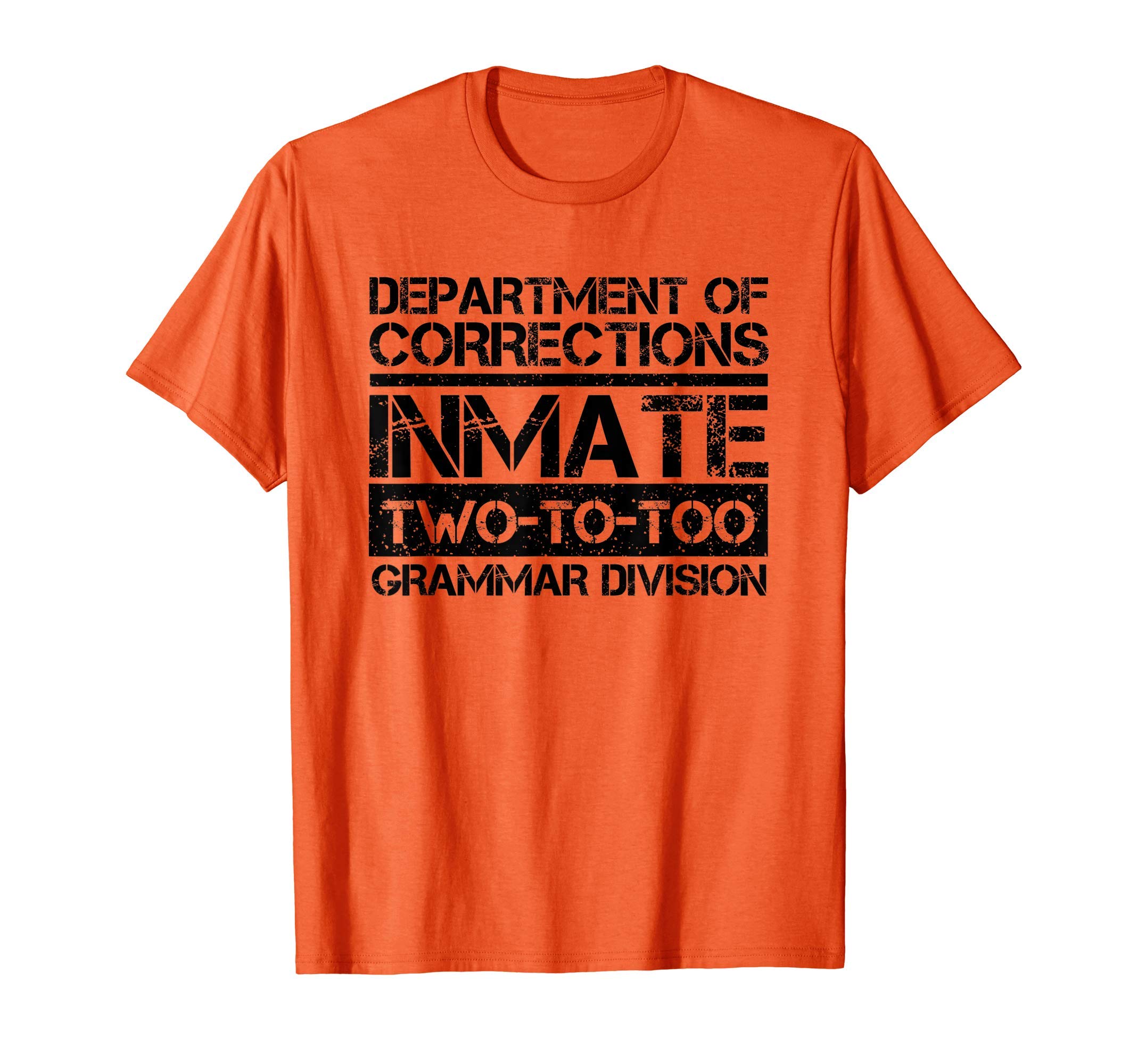 Costume Couples: Grammar Police and InmatePrison Inmate Jail Prisoner Costume Pair with Grammar Police T-Shirt