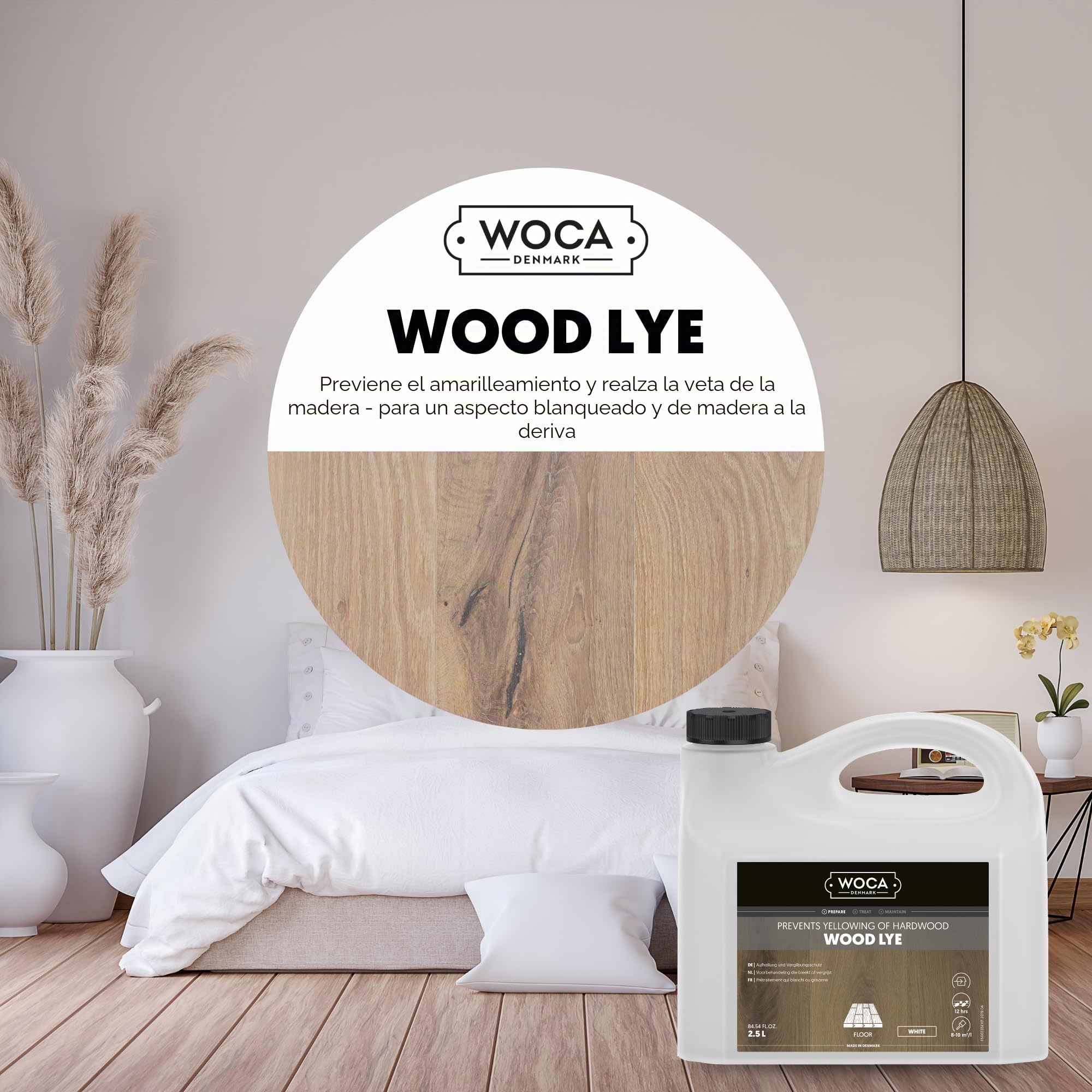 Woca madera lejía blanco