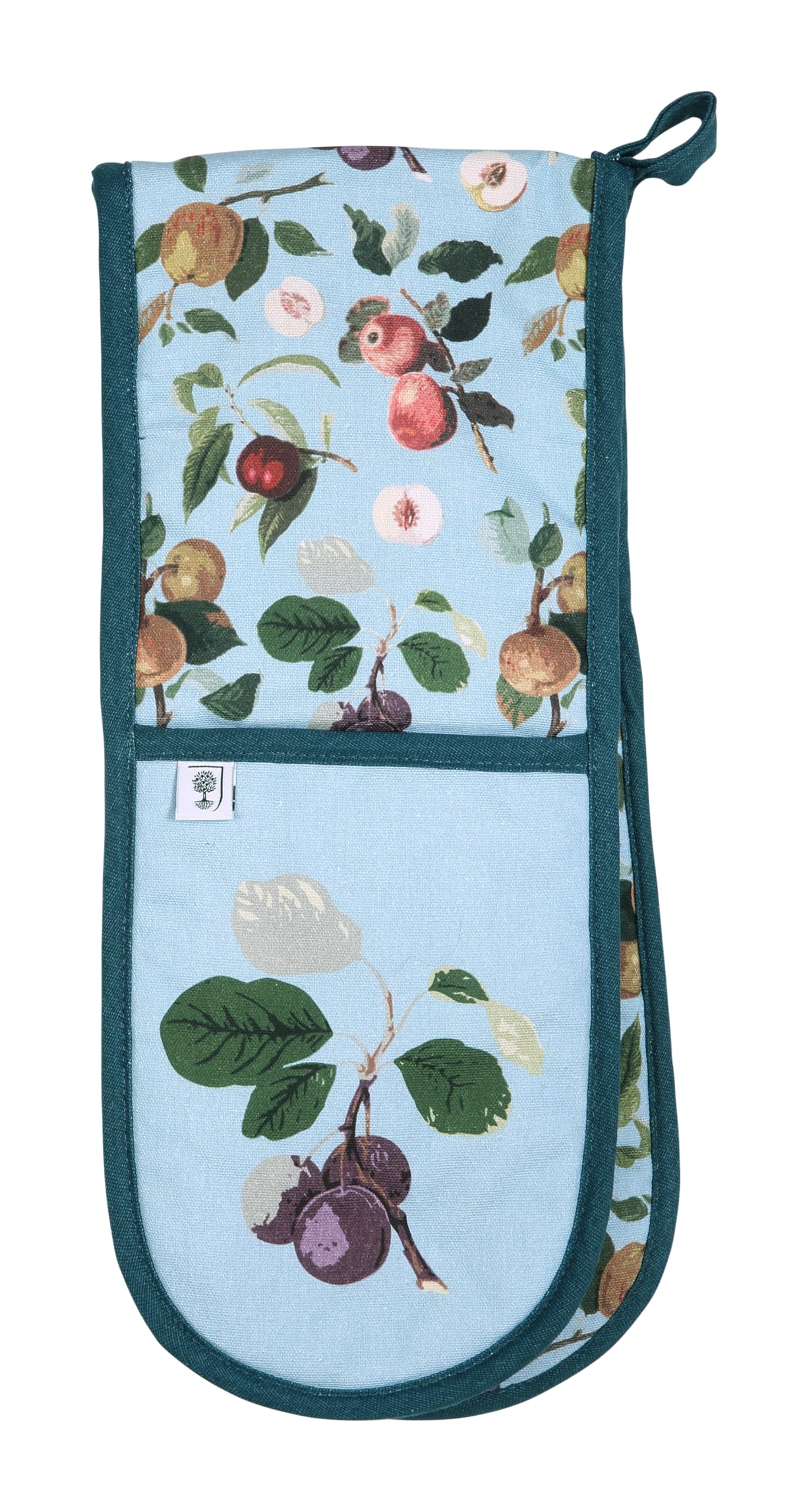 RHS Hooker Fruit Organic Cotton Double Oven Gloves - Blue