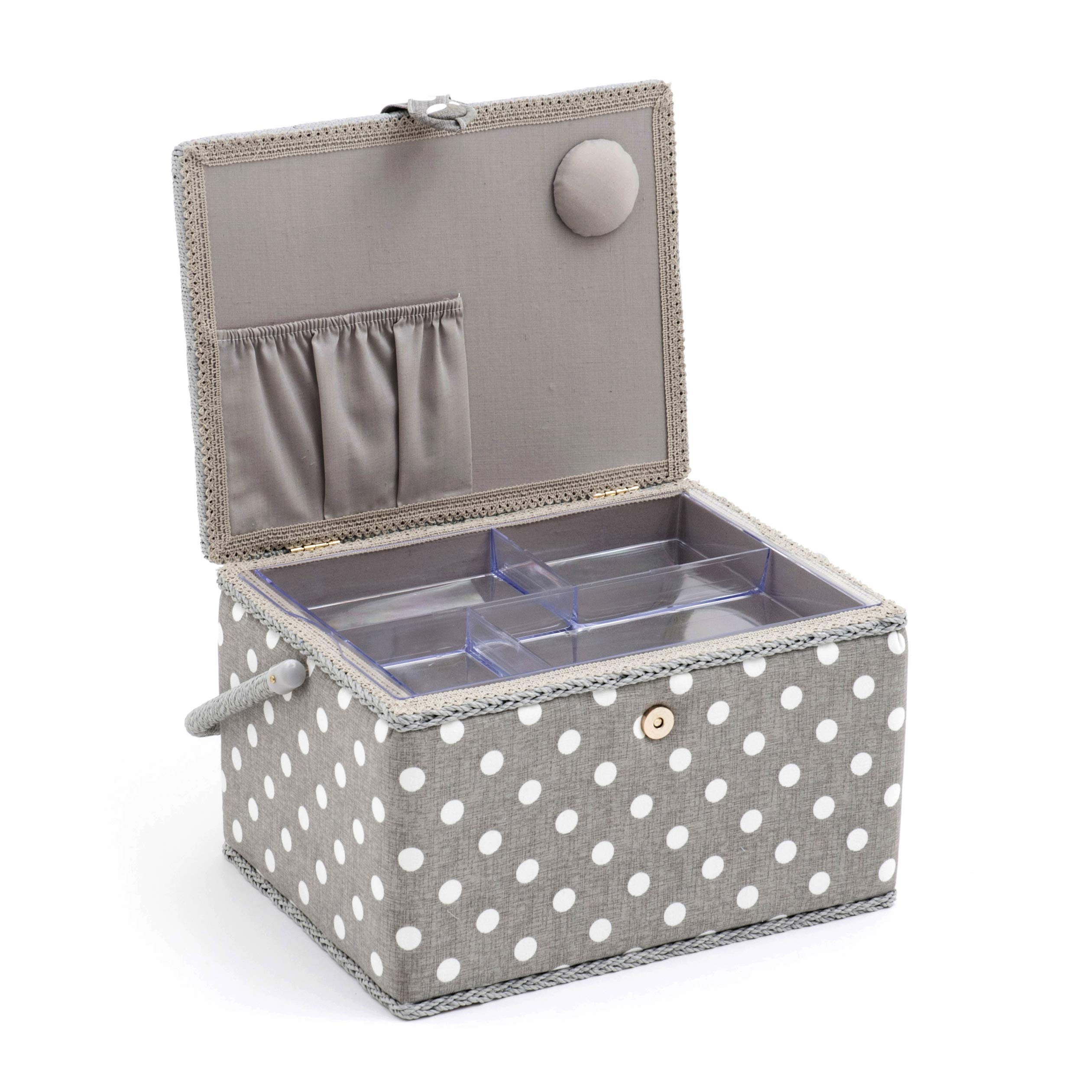 小物 HOME & LIFESTYLE SEWING BOX - GRAY / F HOME & LIFESTYLE SEWING BOX - GRAY / F（Grey Dot Medium