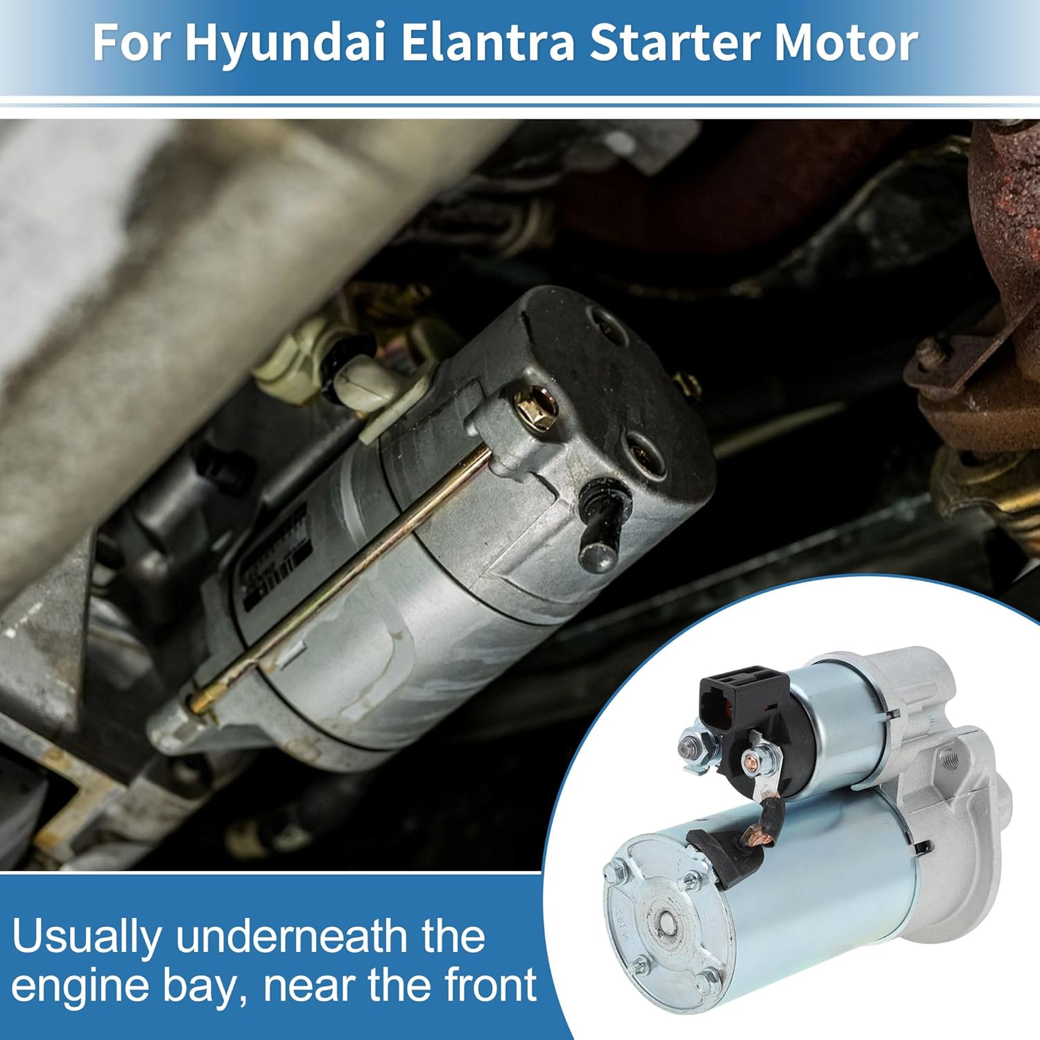 Starter Motor for Hyundai Elantra 2014-2020 1.8L 2.0L for Kia Forte 2019-2021 L4 2.0L No.361002E551/50006/8000604 12V 12KW Starter Motor CW Rotation 13T