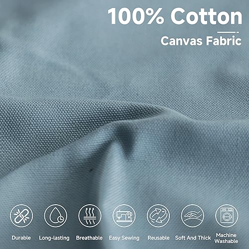 Vista 36 de Simple&Opulence The Yard, tela de lona 100% algodón, 10 onzas, 59 pulgadas, tela de pato natural, peso medio para pintar, coser, manualidades