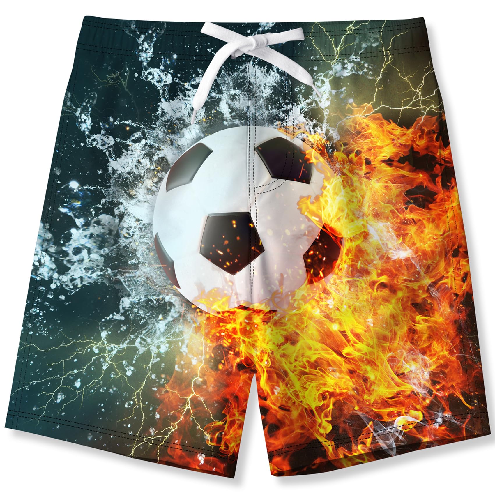 kids4ever Badehose Jungen Lustig 3D Druck Schnelltrocknend Badeshorts Kinder Sommer Strand Boardshorts Schwimmhose 6-14 Jahre