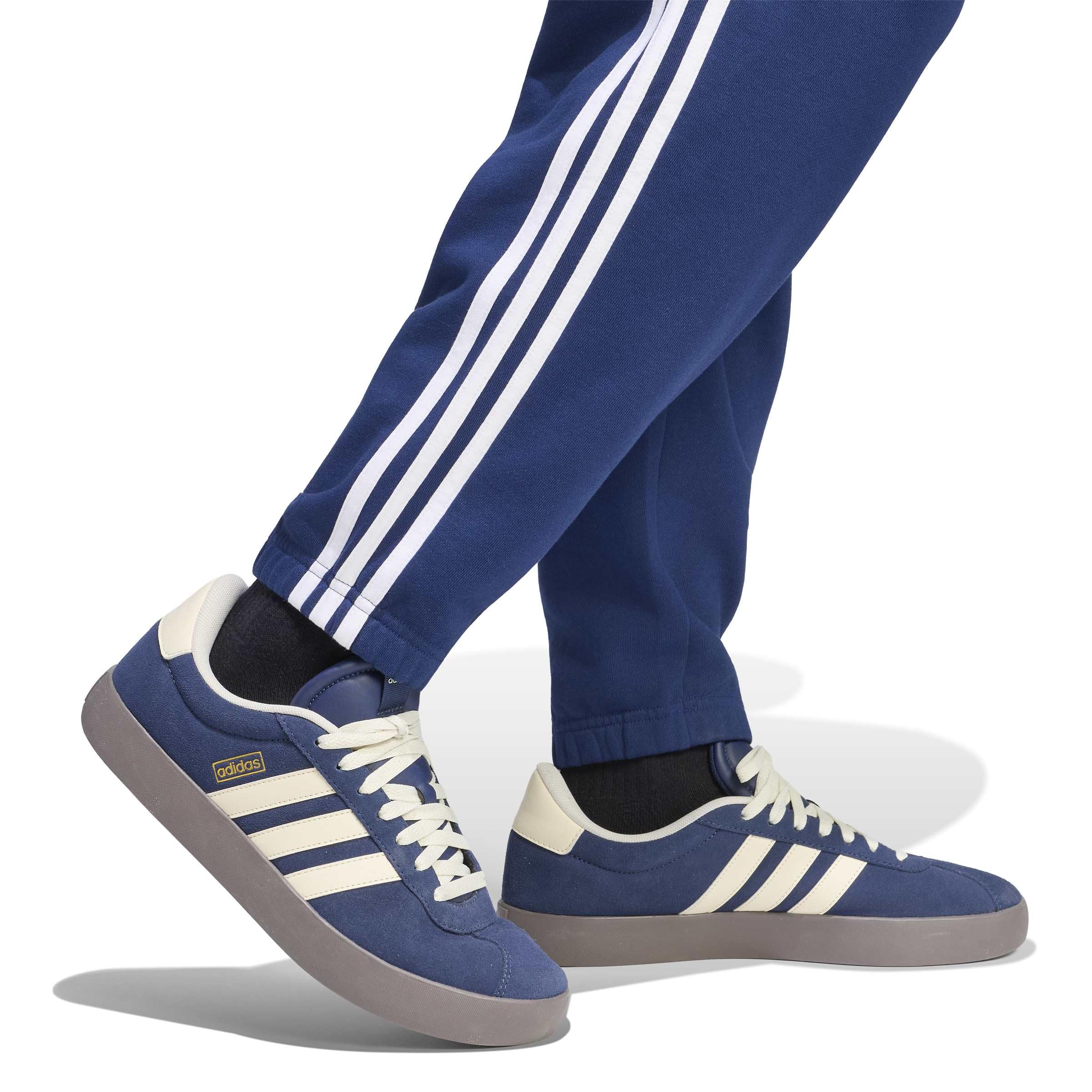 adidas Men's Essentials 3-Streifen Hose, French Terry, schmal zulaufend, Bündchen