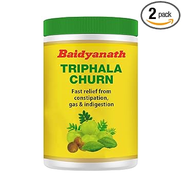 Baidyanath Triphala Churna | Helps Relieve Constipation | Quick Acidity & Gas Relief | Enriched with Amla - 500gms (Pack of 2)