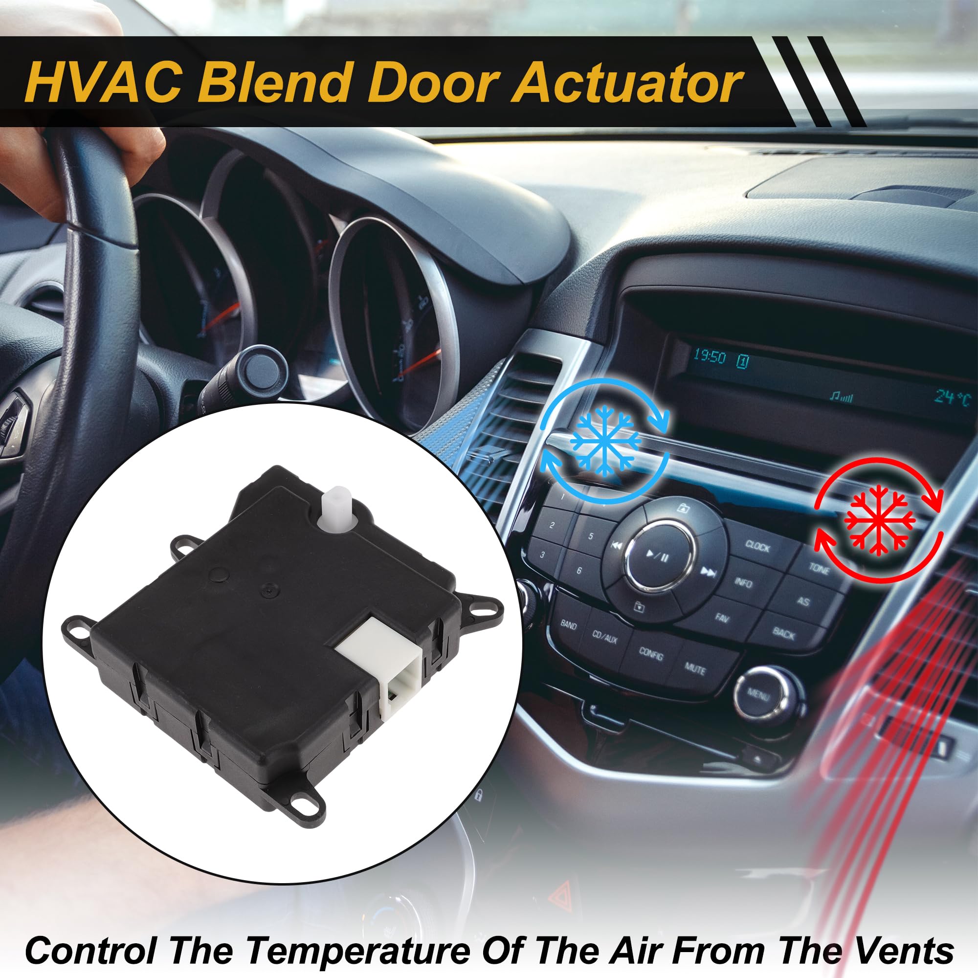 HVAC Actuateur De Porte De Mélange De Chauffage Remplacement Pour Ford Transit T12 T15 V347 V184 1995‑2012 A/C Actuateur Chauffage Actuateur Porte D'Air Remplacement 95VW19E616AD