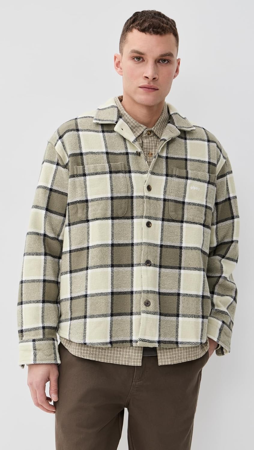 OBEY Men's Flannel Plaid Harold Shirt - Image 2