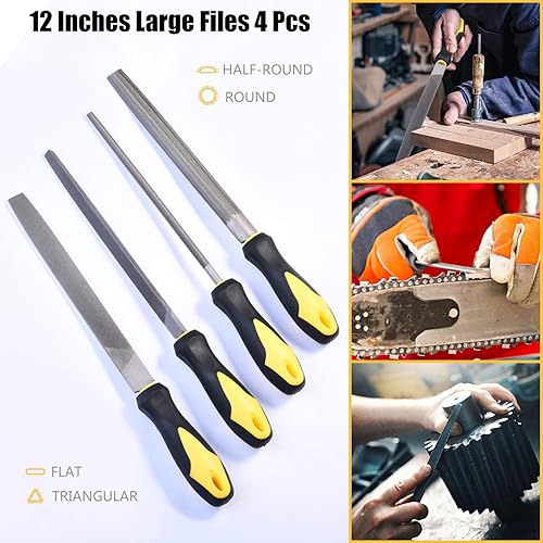 Miniatura 14 de Juego de archivos pequeños, lima de diamante de aguja, 13 piezas, 6 limas Jewlers y 6 limas de acero, trabajo de metal de precisión, carpintería