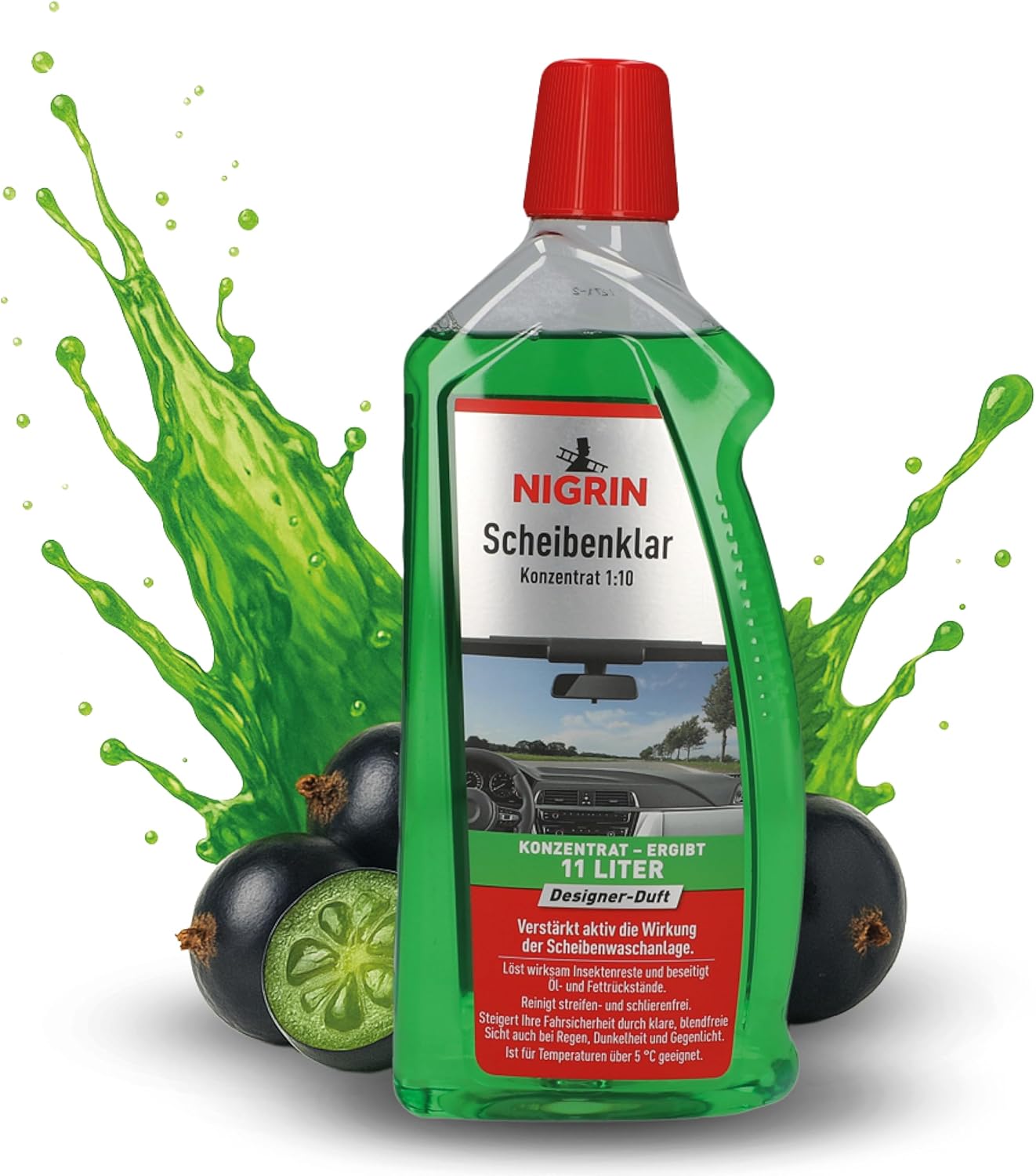Nigrin 72983 Windshield Clear 1:10 Concentrate, 1 Liter