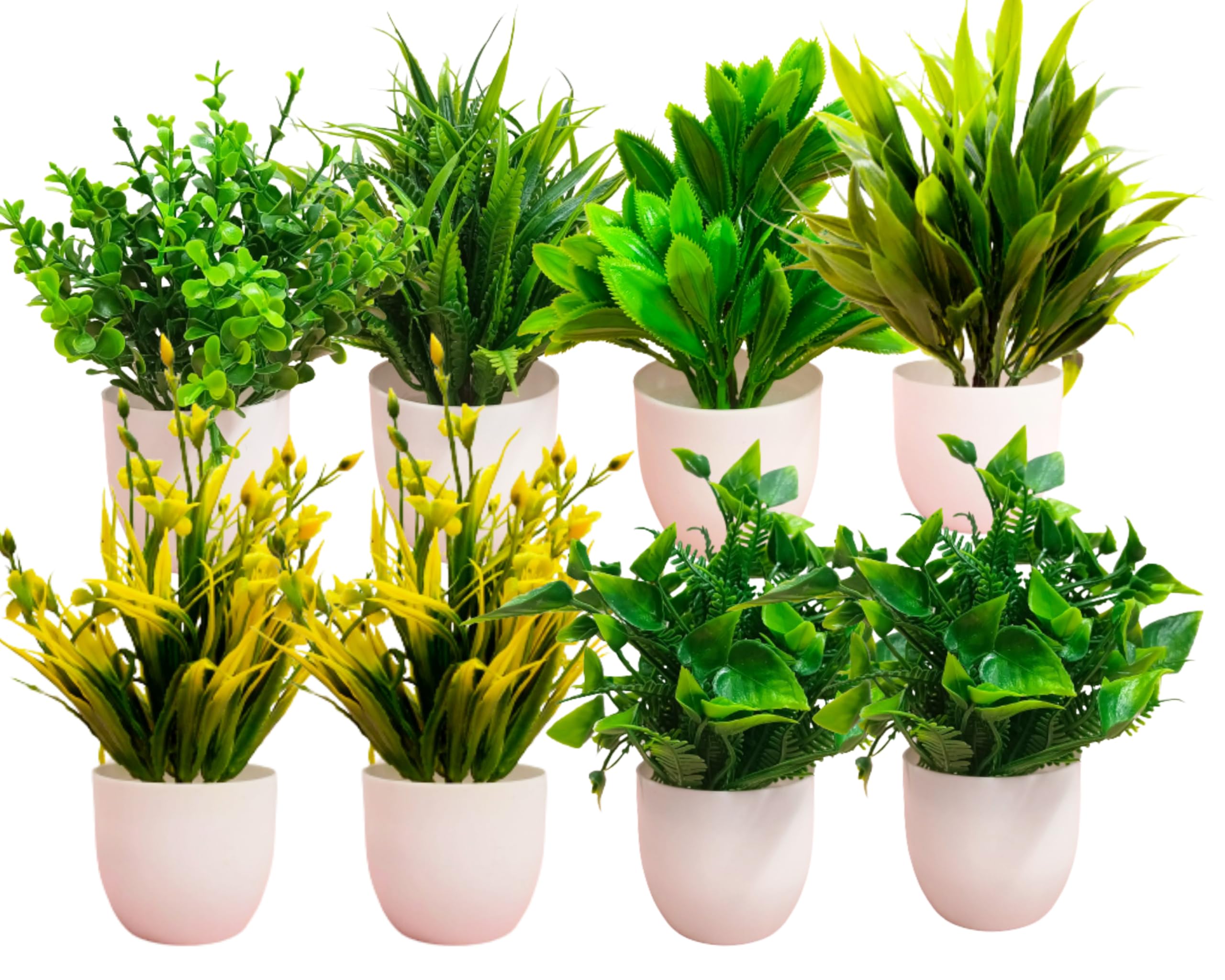 Dekorly Artificial Potted Plants, 8 Pack Artificial Plastic Eucalyptus Plants Small Indoor Potted Houseplants, Small Faux Plants for Home Decor Bathroom Office Farmhouse (Multi-D) (B0CNXGMWVN) Amazon Price History, Amazon Price Tracker