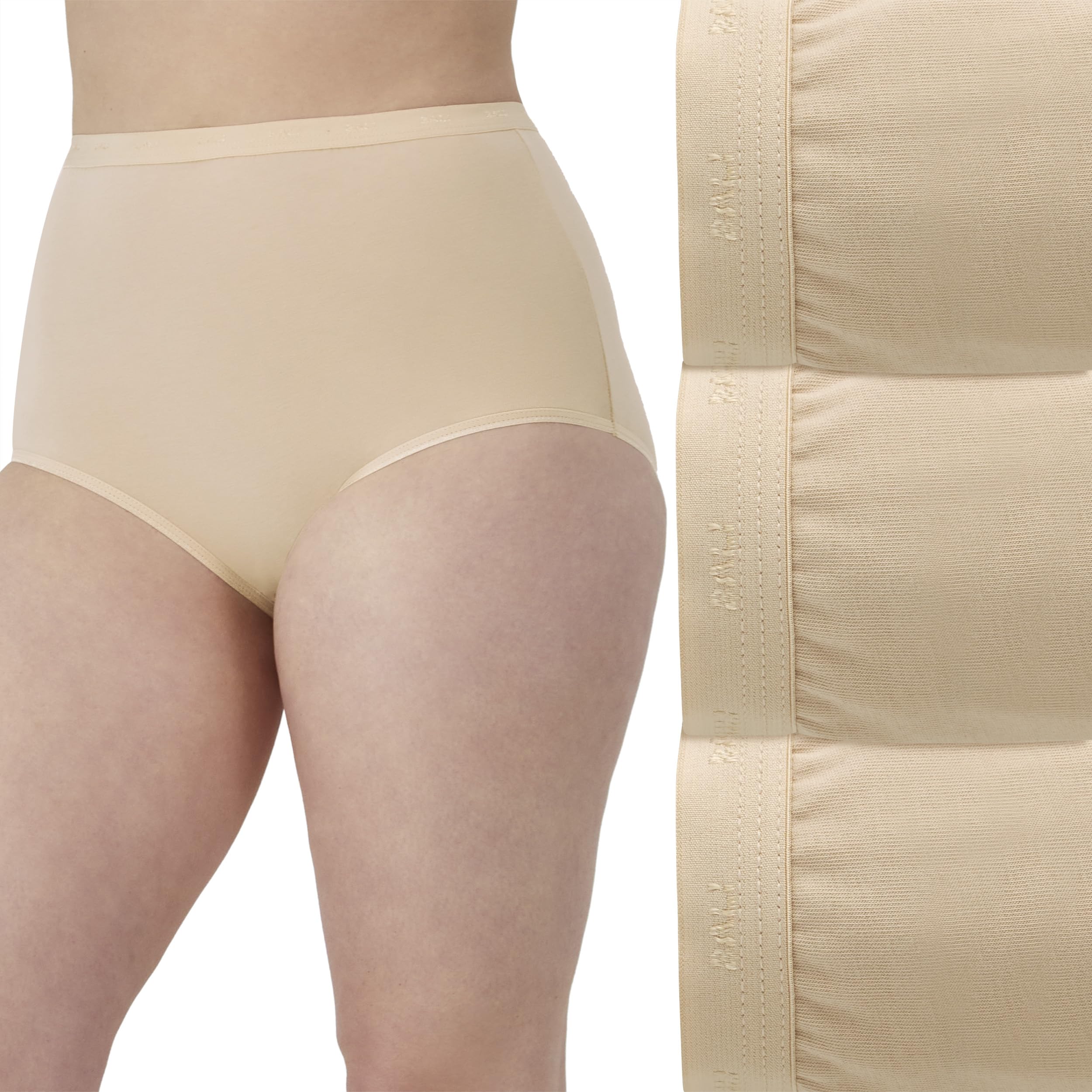 Bali Women's Stretch Cotton Brief Underwear 3-Pack