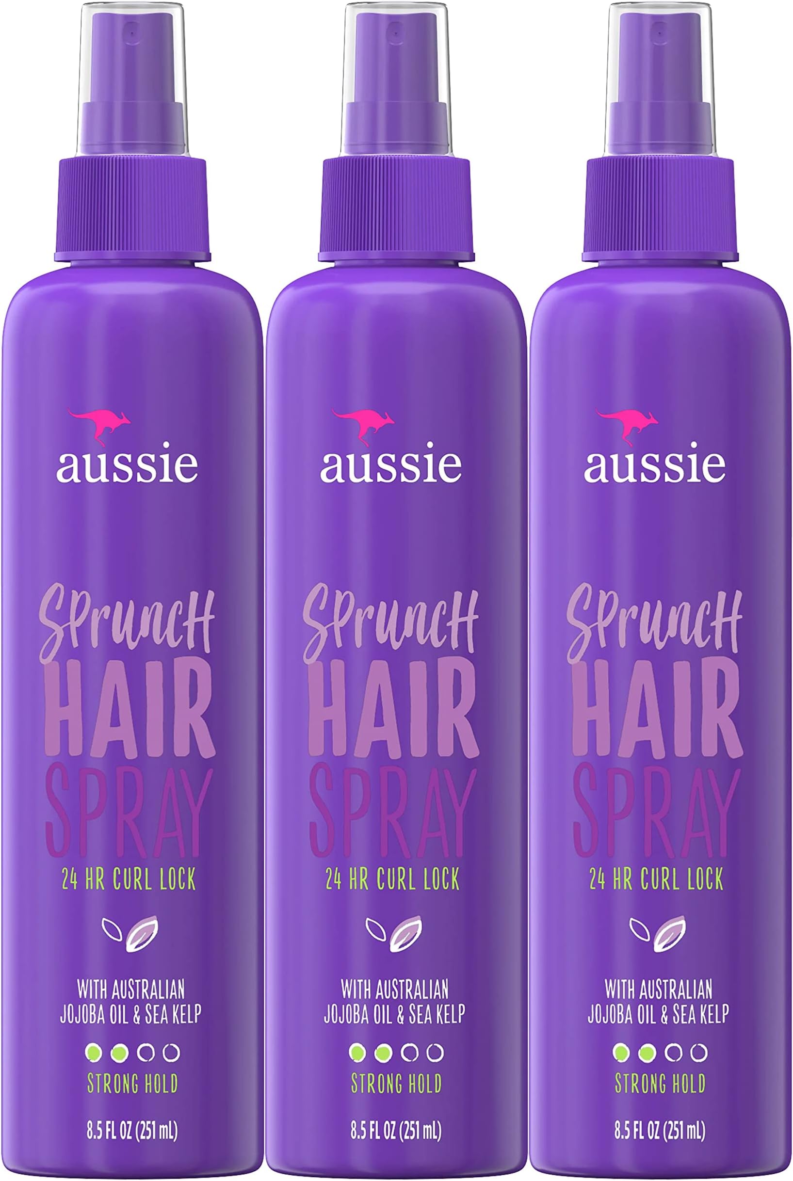 Aussie Sprunch Hair Spray, Strong Hold 8.5 oz (Pack of 2