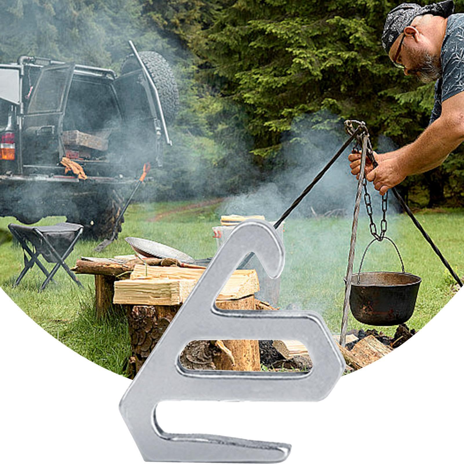 ITROLLE 2 STKS Multifunctionele Camping Haak Klem Haken Hold Clips Speciale Beroep Rvs Lichtgewicht Draagbare Camping Lantaarn Haak Hanger voor Tent