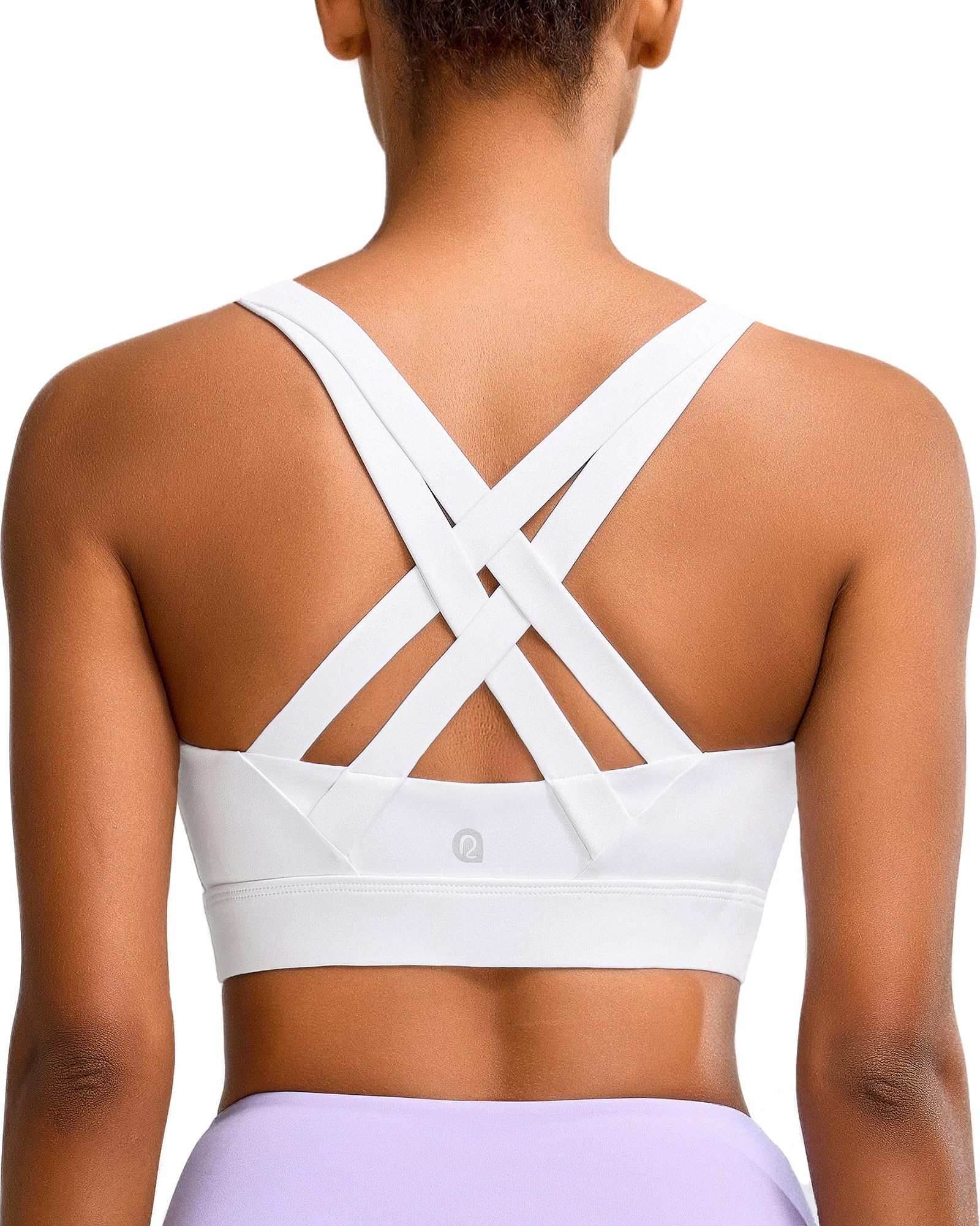 RUNNING GIRL Sports Bra for Women High Support,Molded Cup Strappy Running High Impact Sports Bras for Women