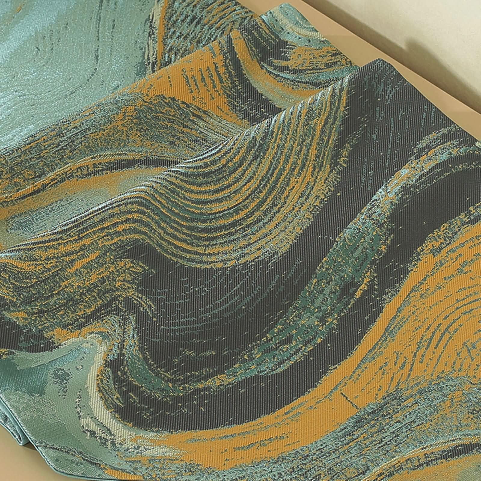 Tischläufer Blau Grün mit Geometrisch,Polyester,33x180cm