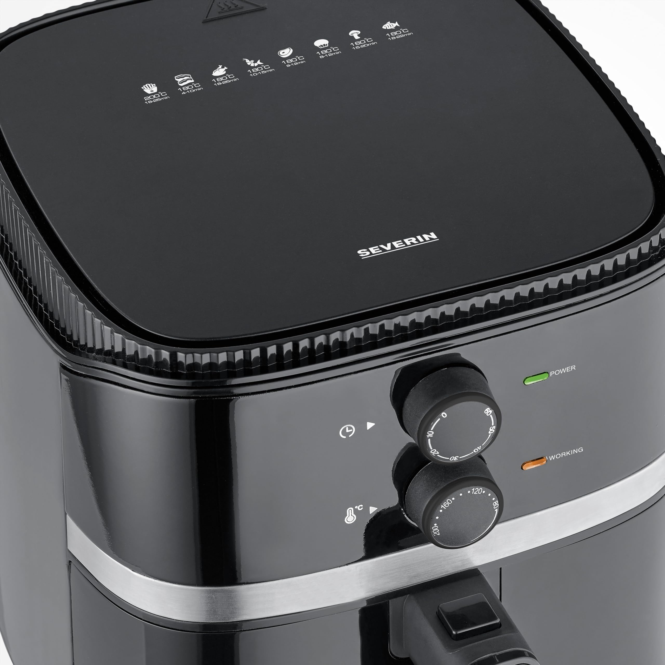 FR 2452 Friggitrice ad aria calda, 5 l, temperatura regolabile da 80° a 200° C, Timer 60 minuti, cestello antiaderente, potenza 1500 W