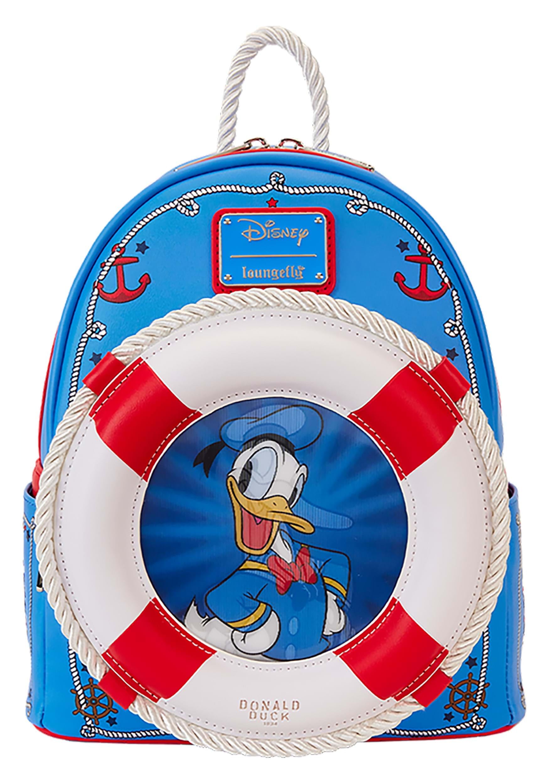 LoungeflyDisney Donald Duck 90th Anniversary Mini Backpack Disney, Blue, Standard