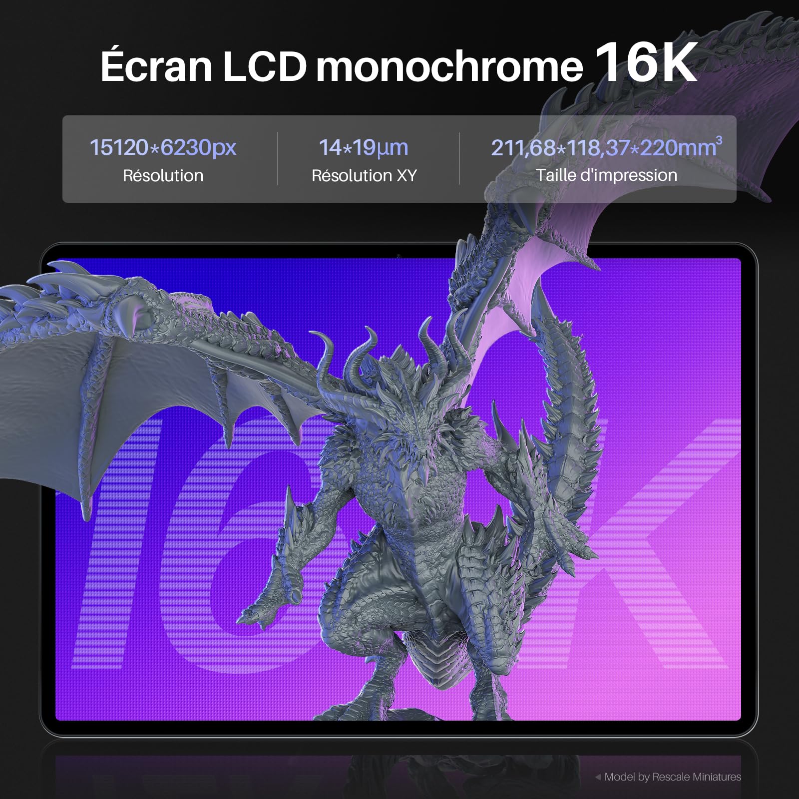 ELEGOO Saturn 4 Ultra Imprimante 3D Résine 16K MSLA, Chauffage de Réservoir Intelligent, Impression à 150mm/h, Caméra AI avec Éclairage, Wi-FI Intégré, Grand Format d'impression 211,68×118,37×220mm³