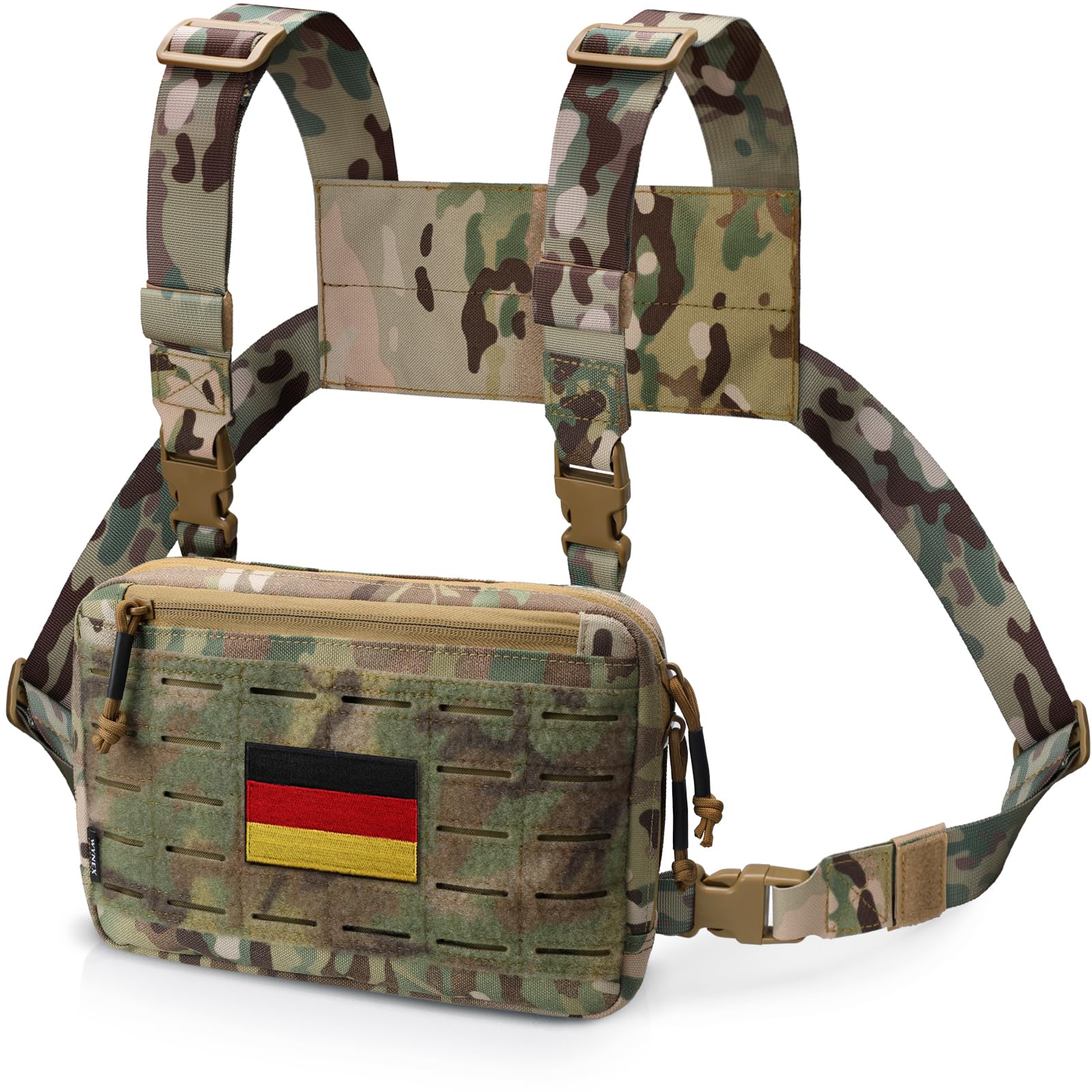WYNEX Táctica Pecho Rig Corte Láser Molle Pouch Utilidad Recon Kit — view 10