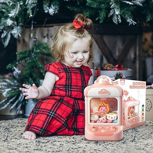 Miniatura 7 de Máquina de garras para niños, mini máquinas expendedoras, dispensador de premios, juguetes para niñas, máquina electrónica de juego de garras de