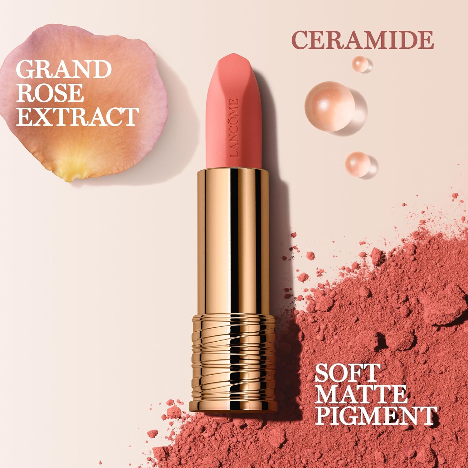 Lancôme L'Absolu Rouge Intimatte Hydrating Matte Lipstick - Buildable & Lightweight Formula with a Soft Matte Finish - Up To 24HR Comfort - Image 3