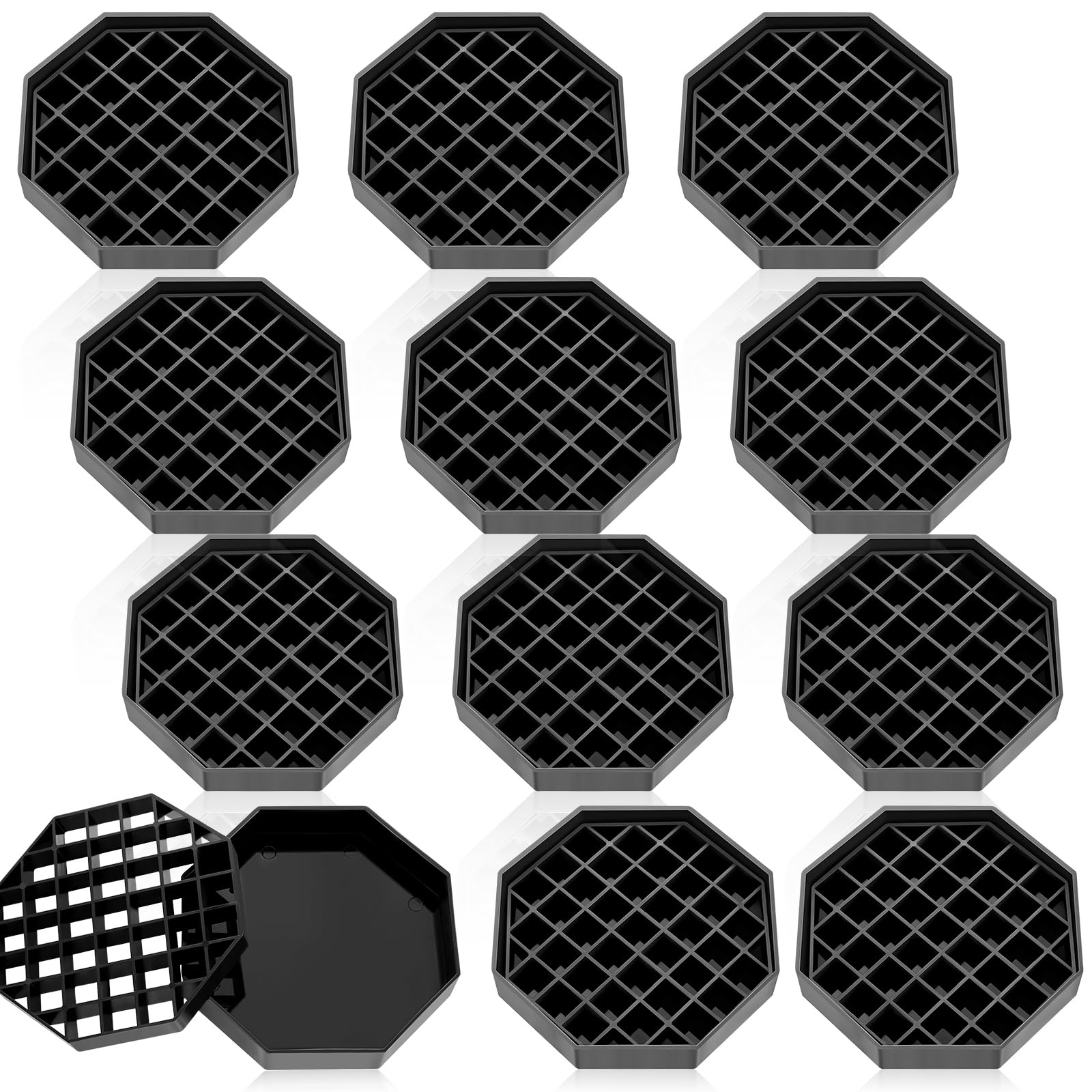 Black Octagon Coffee Drip Tray - 6 Inch Countertop Drip Catcher (Model GC-DT-6) 2 thumbnail image