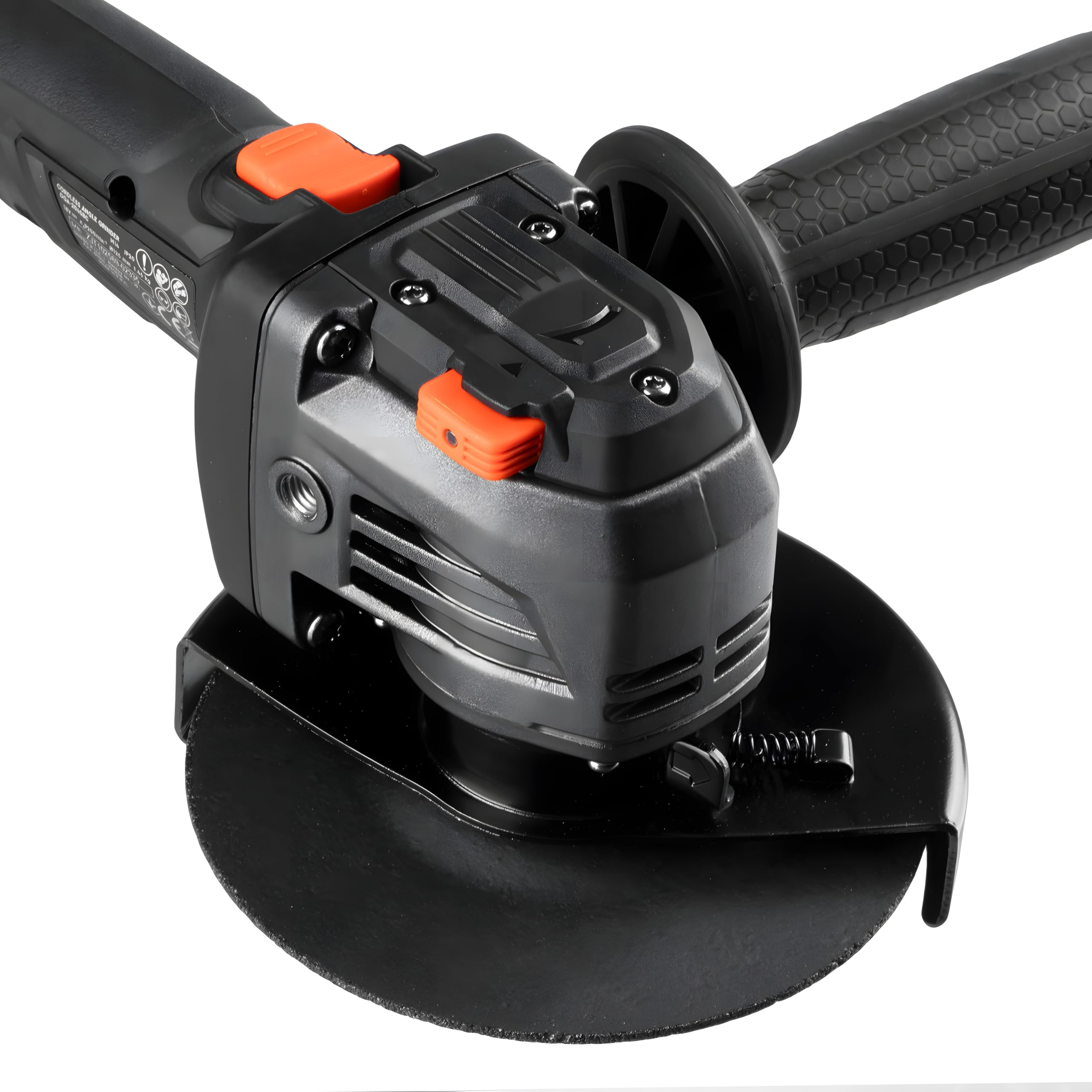 Amoladora Angular a Batería DGA-204SBC 20V - Disco 125 mm con Motor Brushless Sin Escobillas, 6 Velocidades de 4000-9200 RPM para Corte, Desbaste y Pulido - Con Batería 6 Ah y Cargador - Por Dnipro-M