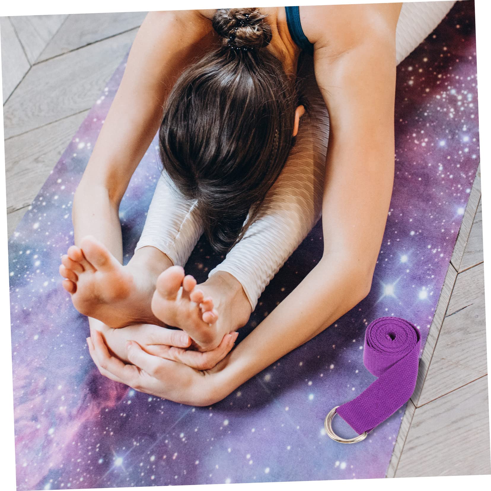 VICASKY 2Pcs Extendable Yoga Strap Multi Function Workout Band for Yoga Pilates and Stretching Durable and Comfortable Exercise Band for Home Use