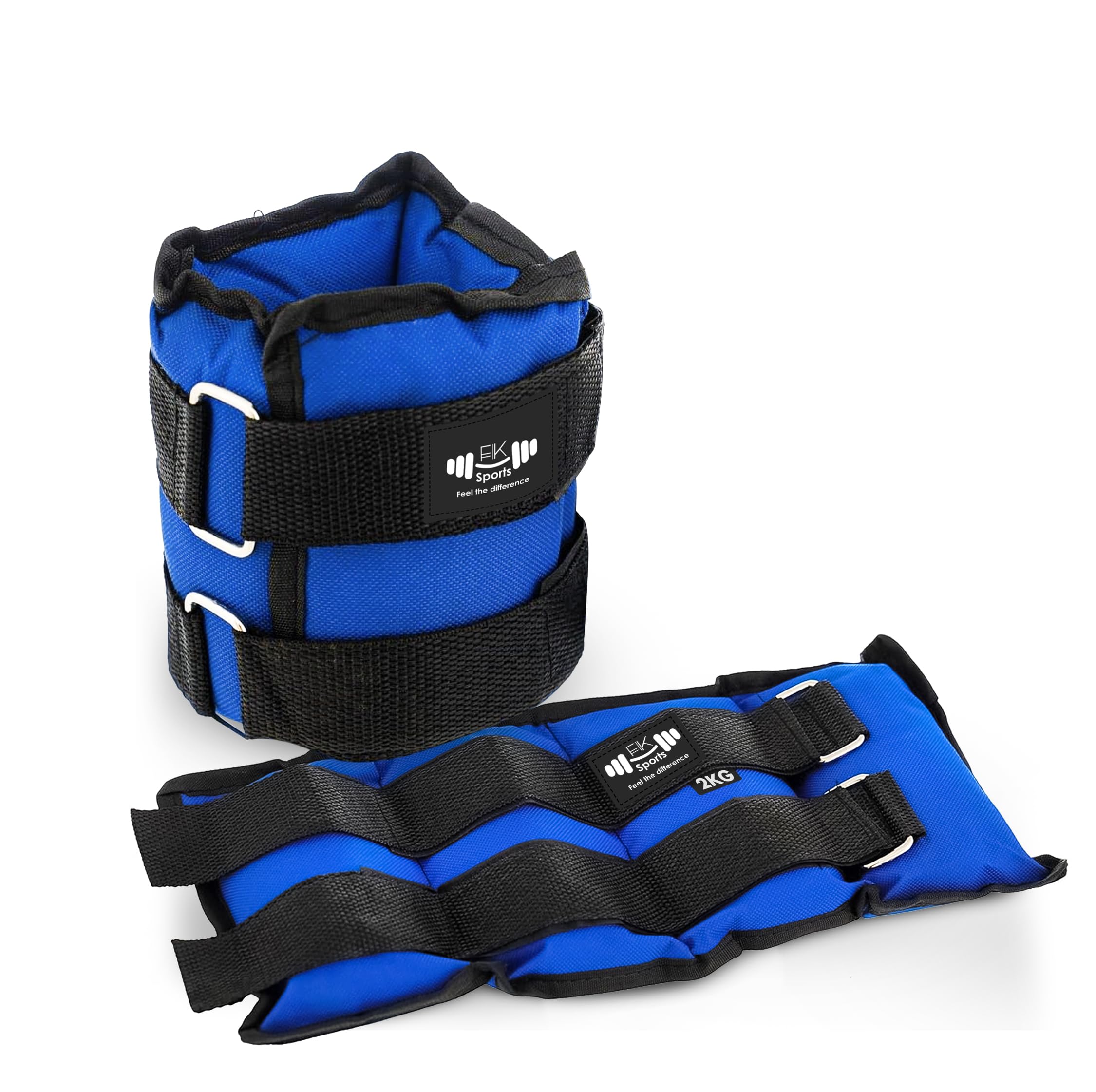 FK Sports Adjustable Ankle Weights for Women, Leg Weights for Men 1-5KG for Running, Exercise, Fitness, Workout and Strength Training, Wrist Weights for Women - Set of 2 - Home Gym Equipment — image 1