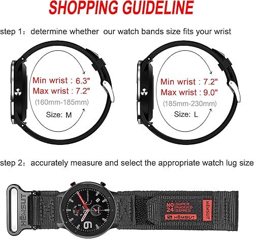 Miniatura 5 de Correas de reloj compatibles con Amazfit, correa deportiva de nailon resistente con diseño de bucle tejido para Amazfit GTR 2eGTR 2GTR 3 ProGTR 3GTR