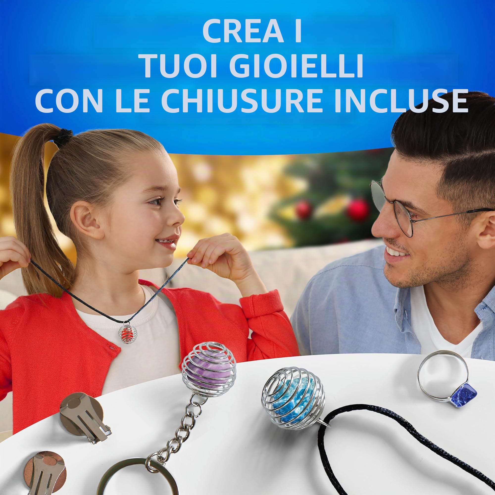 National Geographic Calendario dell'Avvento con gemma, calendario dell'Avvento per bambini, con 24 pietre preziose da aprire quotidianamente, calendario dell'Avvento per bambini, set completo di gemme