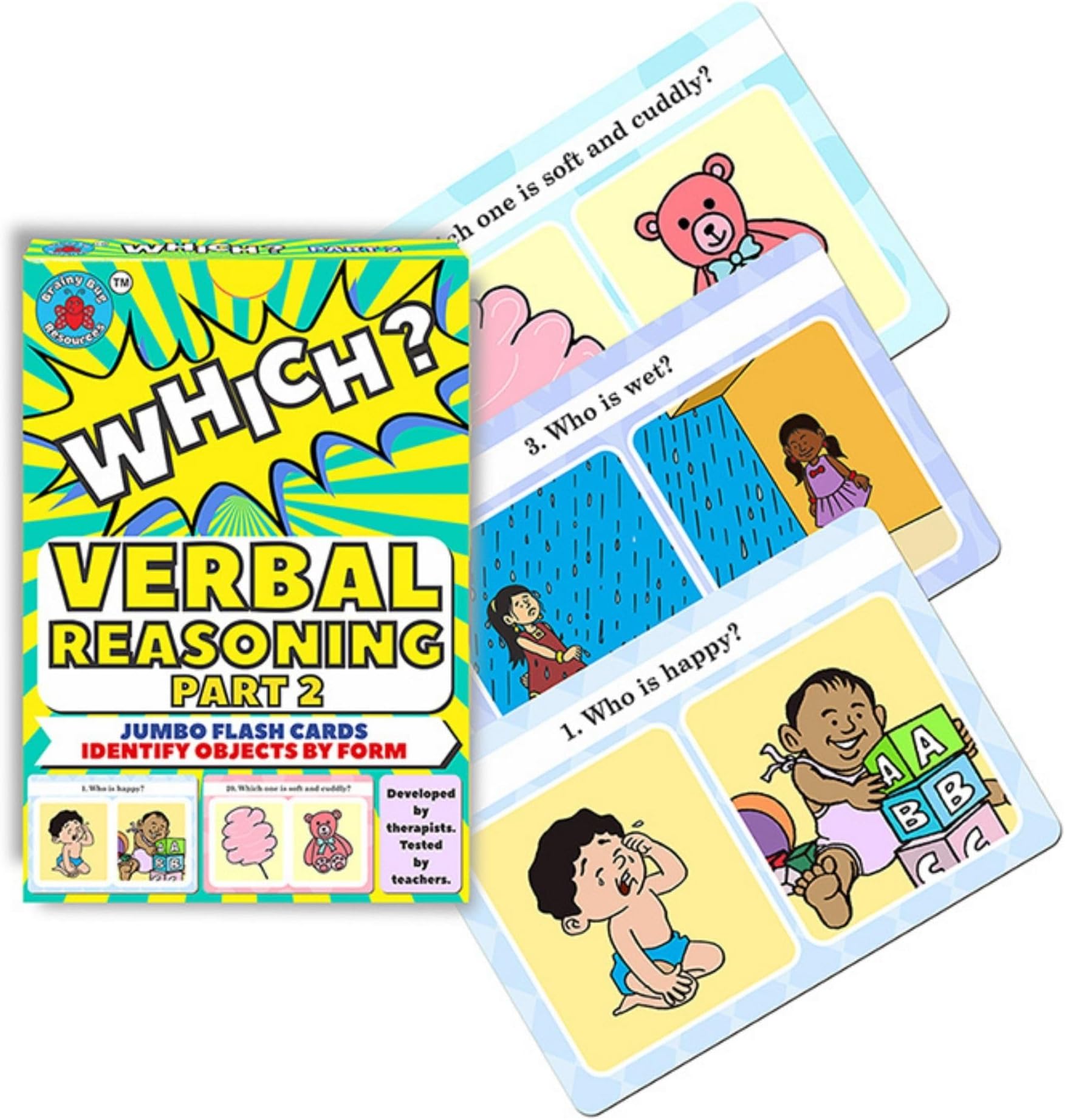 Answering Language Flash Cards for Kids | Q&A Learning Deck for ESL, Speech Therapy & Special Needs | Answer 'Which?' Questions | Verbal Reasoning